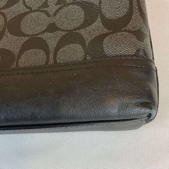 Coach Leather Monogram Crossbody Bag - Black/Gray - Picture 8 of 16